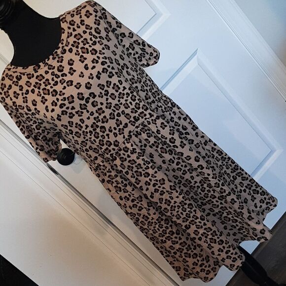 Wild Fable Tan Animal Print Dress - Picture 1 of 9